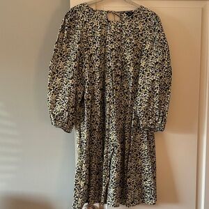 Rails Yellow and Black Floral Dress